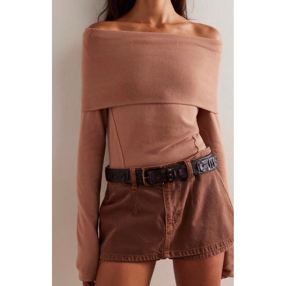 We the Free Iris‎ Layering Top - Free People Tan Color Size Small